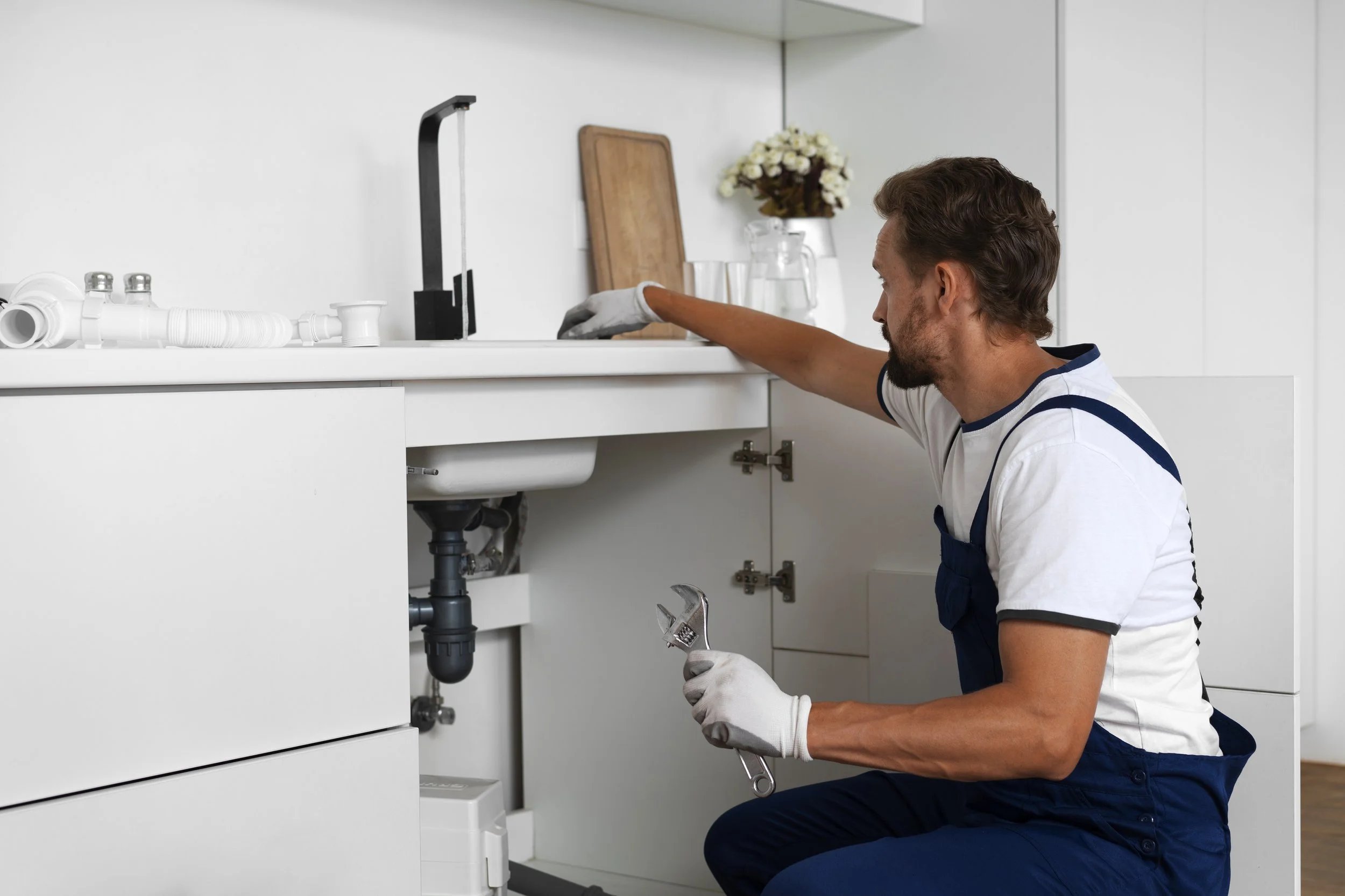 Mainline auger, clogged kitchen stack